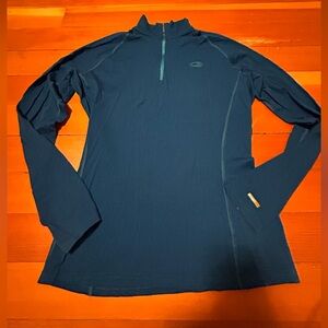 Icebreaker Merino Wool Zip Jacket | Navy | Lightweight 200 | Size Men’s Medium